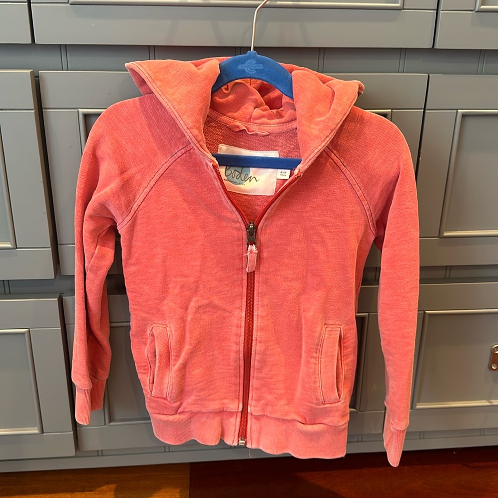 Mini Boden 4-5 Zip Hoodie
